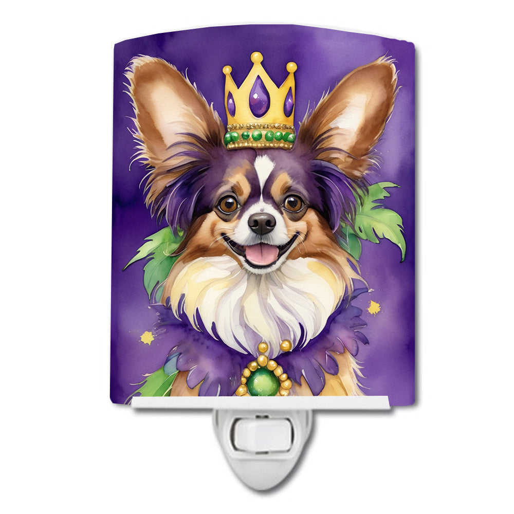 Buy this Papillon King of Mardi Gras Ceramic Night Light