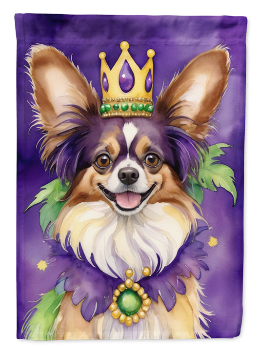 Buy this Papillon King of Mardi Gras Garden Flag