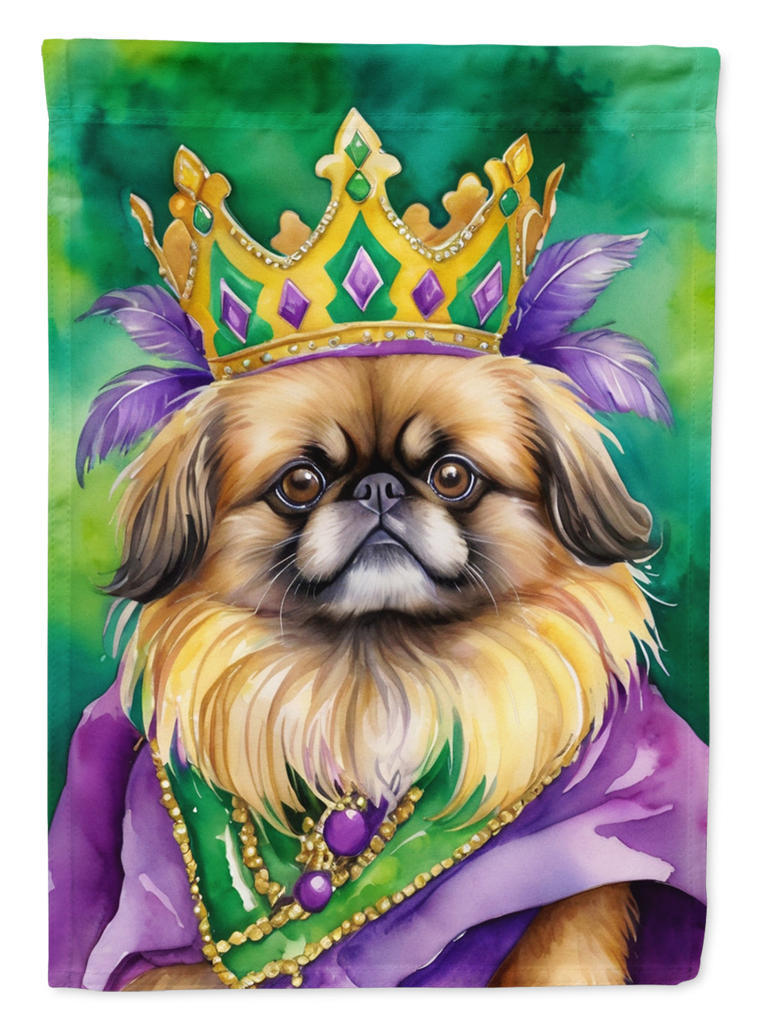 Buy this Pekingese King of Mardi Gras Garden Flag