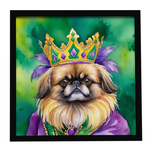 Buy this Pekingese King of Mardi Gras Framed Metal Print