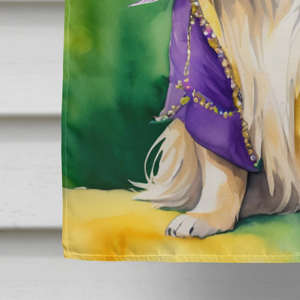 Pekingese King of Mardi Gras House Flag