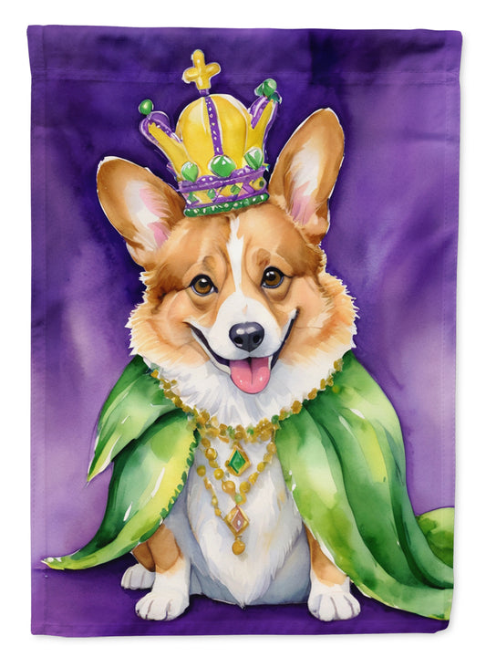 Buy this Corgi King of Mardi Gras Garden Flag