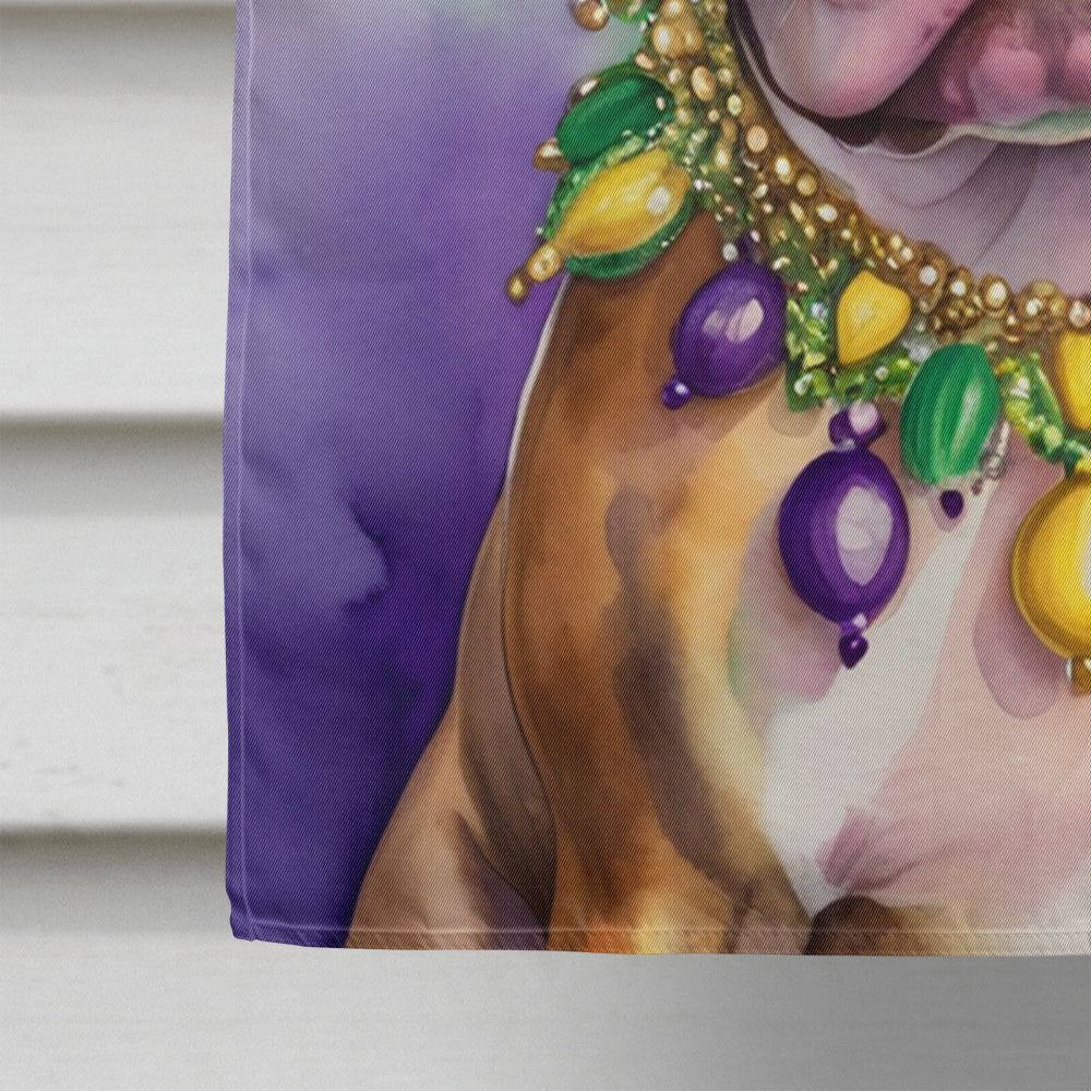 Pit Bull Terrier King of Mardi Gras House Flag