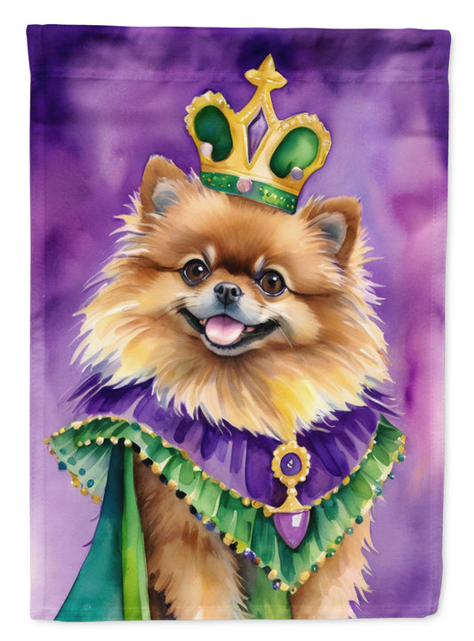 Buy this Pomeranian King of Mardi Gras House Flag