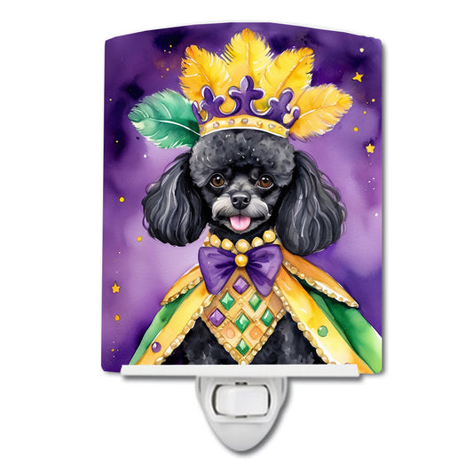 Buy this Black Poodle King of Mardi Gras Ceramic Night Light