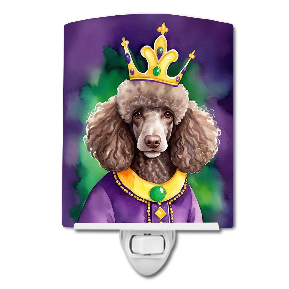 Buy this Chocolate Poodle King of Mardi Gras Ceramic Night Light