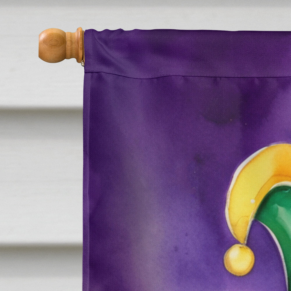 Poodle King of Mardi Gras House Flag