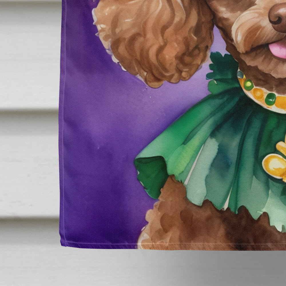 Poodle King of Mardi Gras House Flag