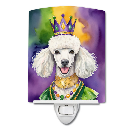 Buy this White Poodle King of Mardi Gras Ceramic Night Light