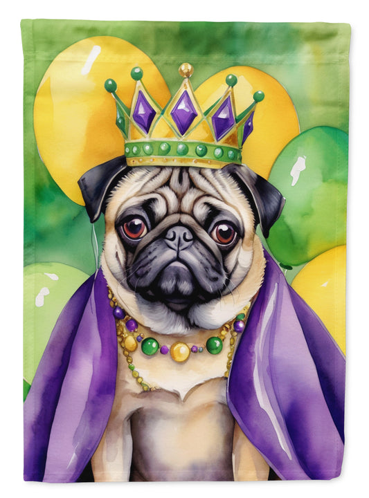 Buy this Pug King of Mardi Gras Garden Flag