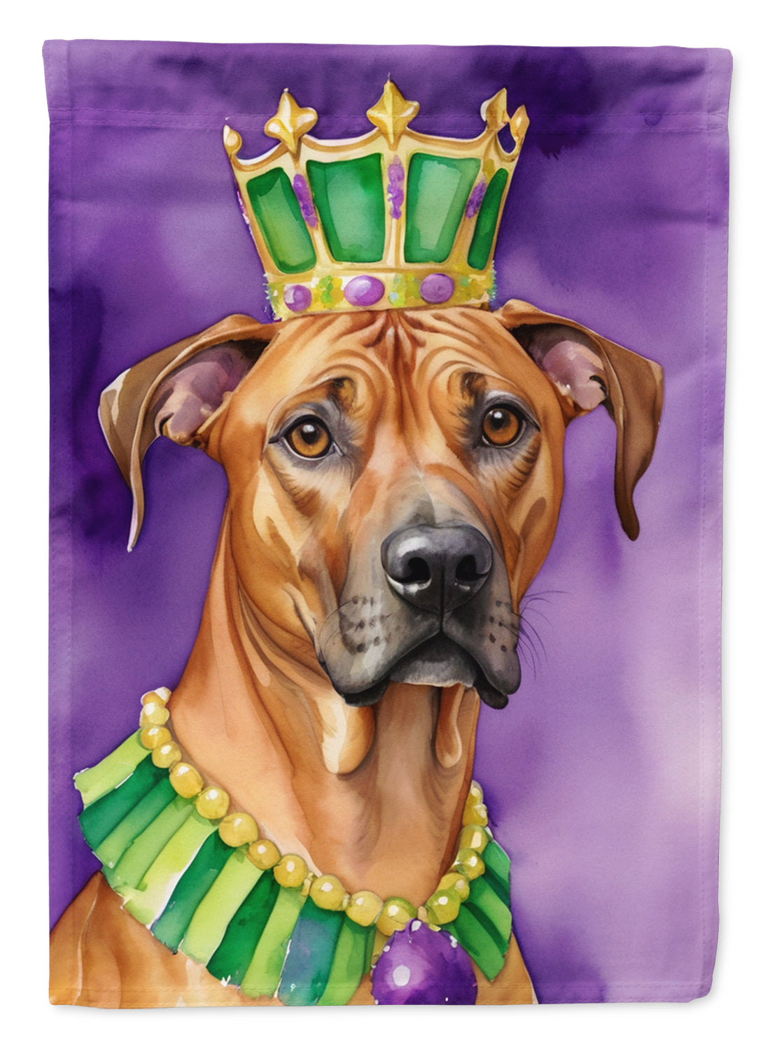 Buy this Rhodesian Ridgeback King of Mardi Gras House Flag