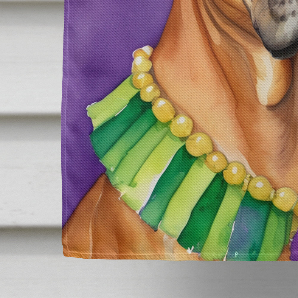 Rhodesian Ridgeback King of Mardi Gras House Flag