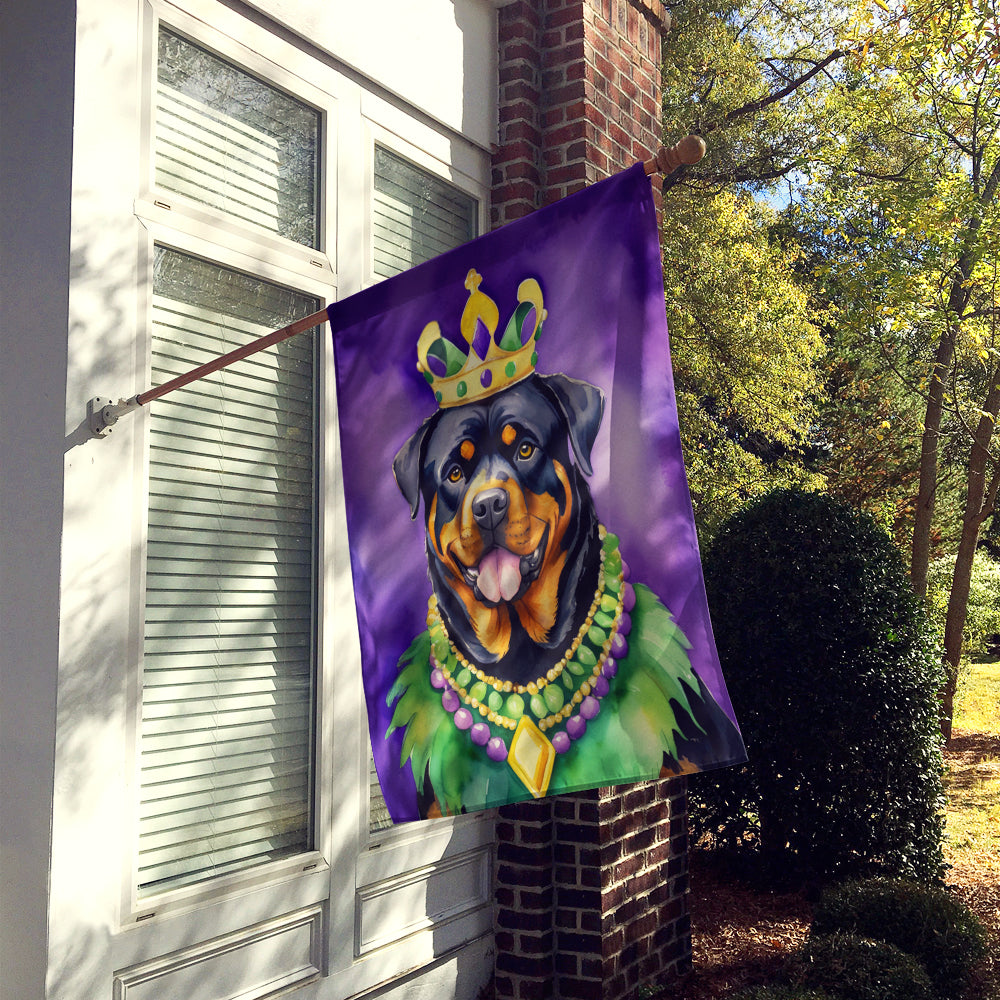 Rottweiler King of Mardi Gras House Flag