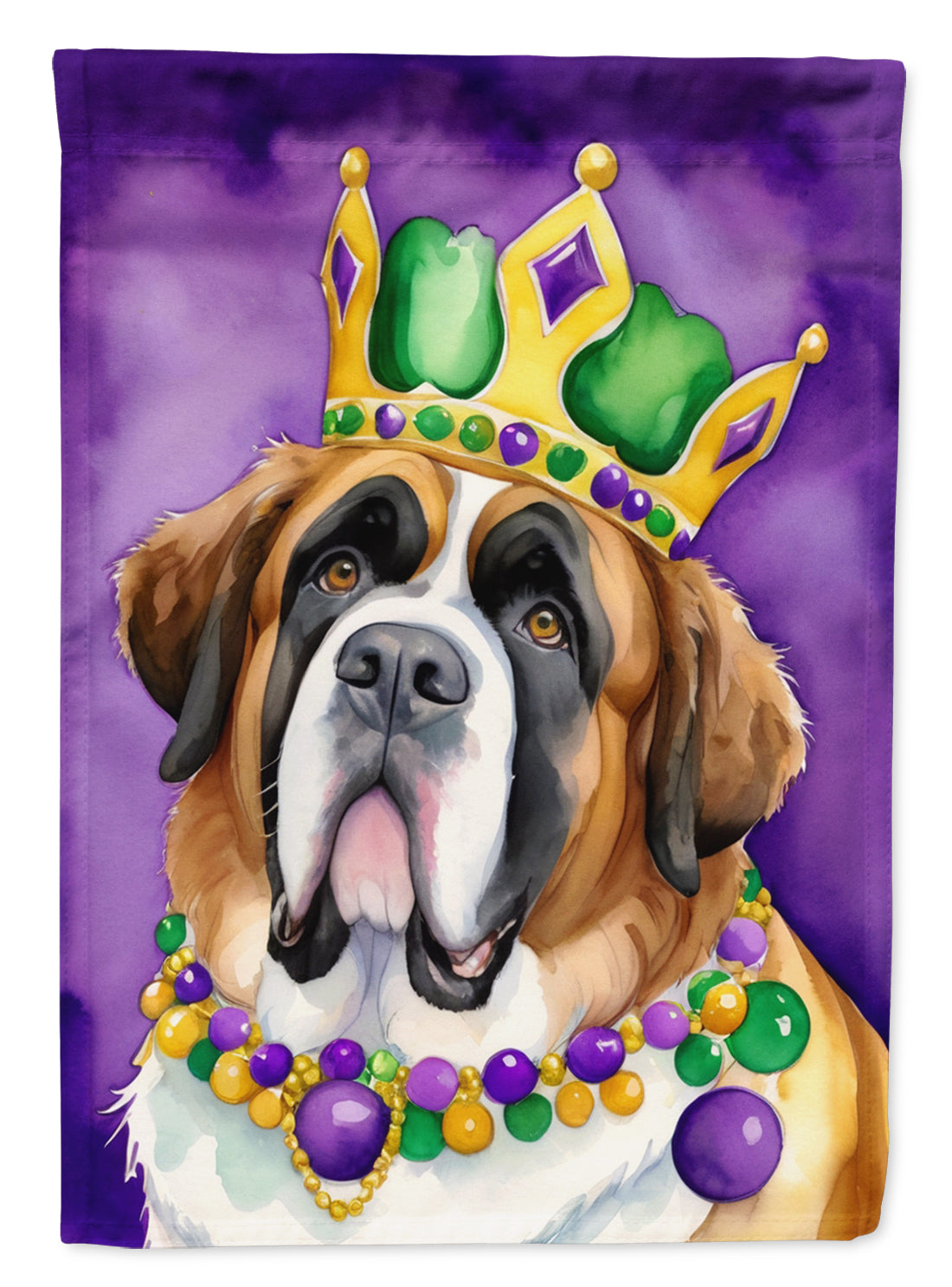 Buy this Saint Bernard King of Mardi Gras House Flag