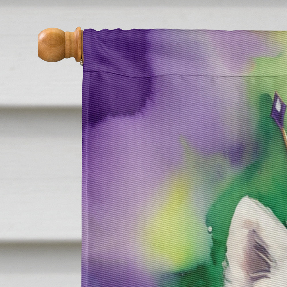 Samoyed King of Mardi Gras House Flag