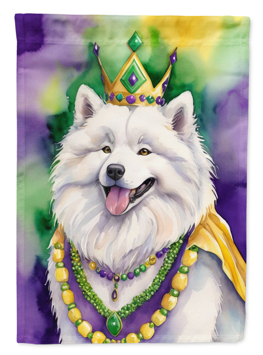 Buy this Samoyed King of Mardi Gras Garden Flag