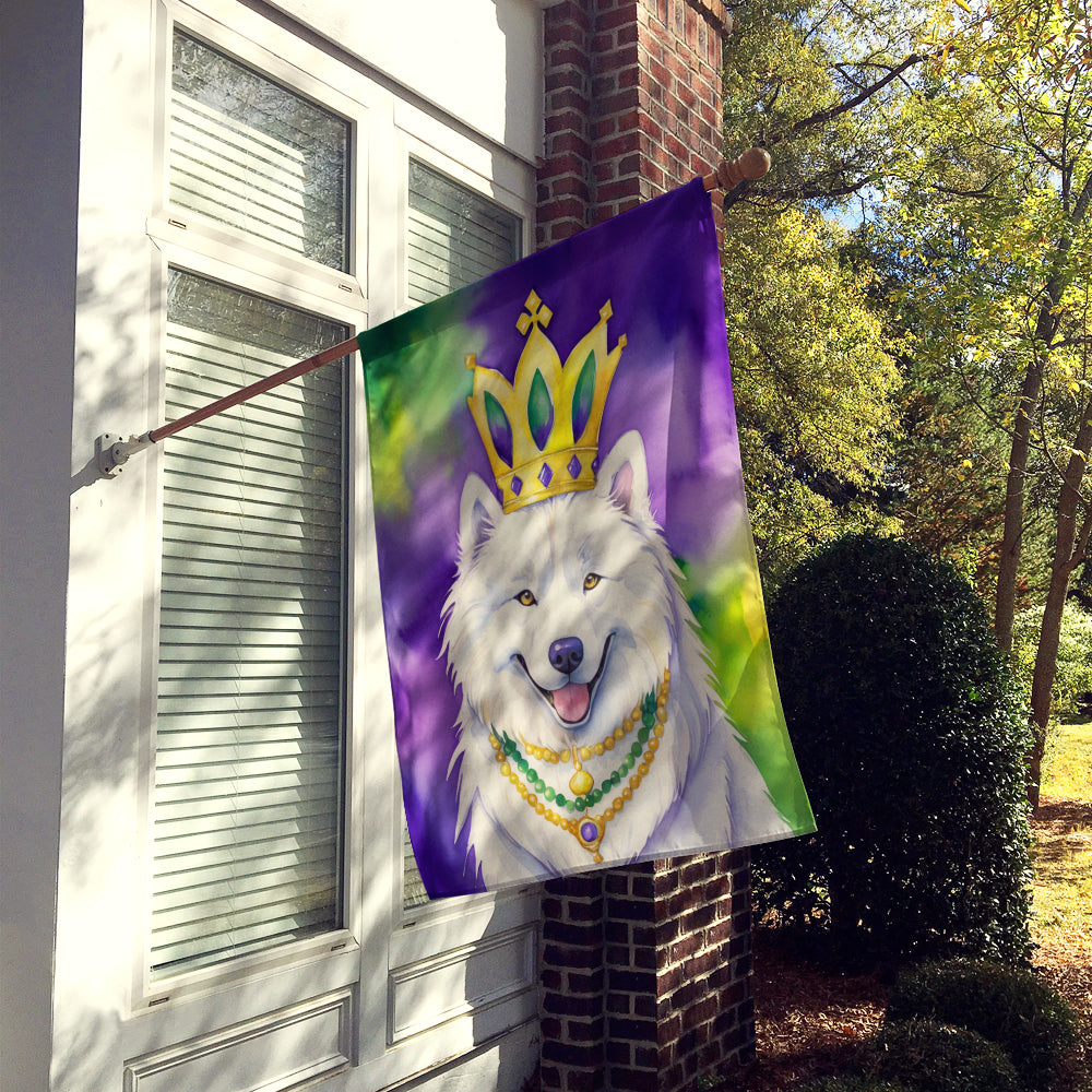 Samoyed King of Mardi Gras House Flag