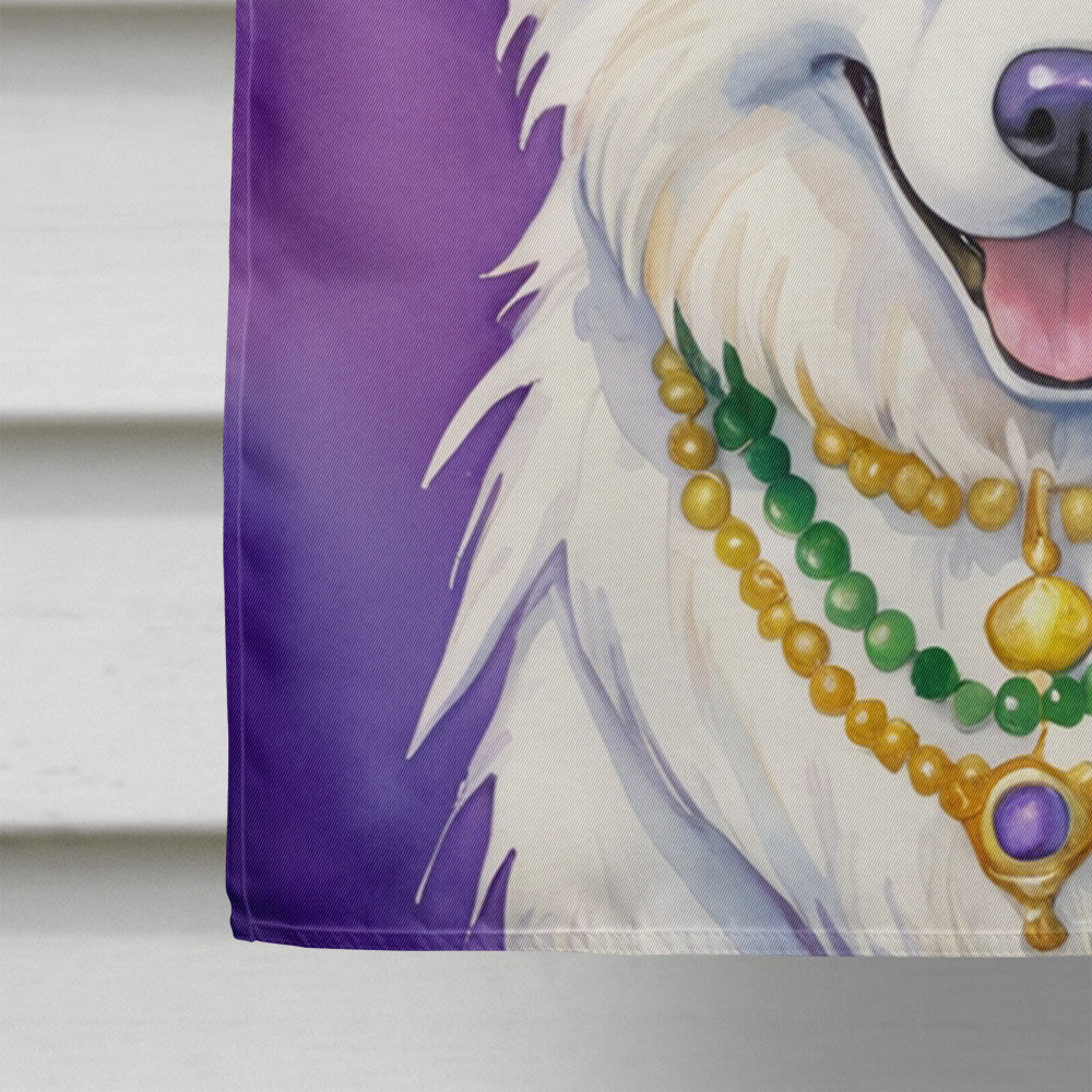 Samoyed King of Mardi Gras House Flag