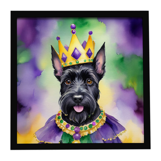 Buy this Scottish Terrier King of Mardi Gras Framed Metal Print