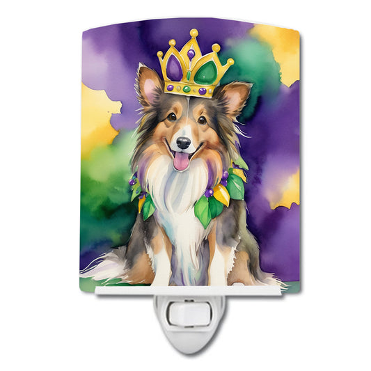 Buy this Sheltie King of Mardi Gras Ceramic Night Light