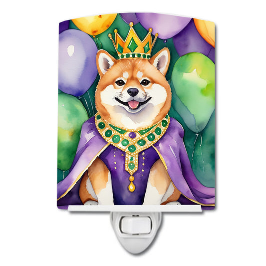 Buy this Shiba Inu King of Mardi Gras Ceramic Night Light