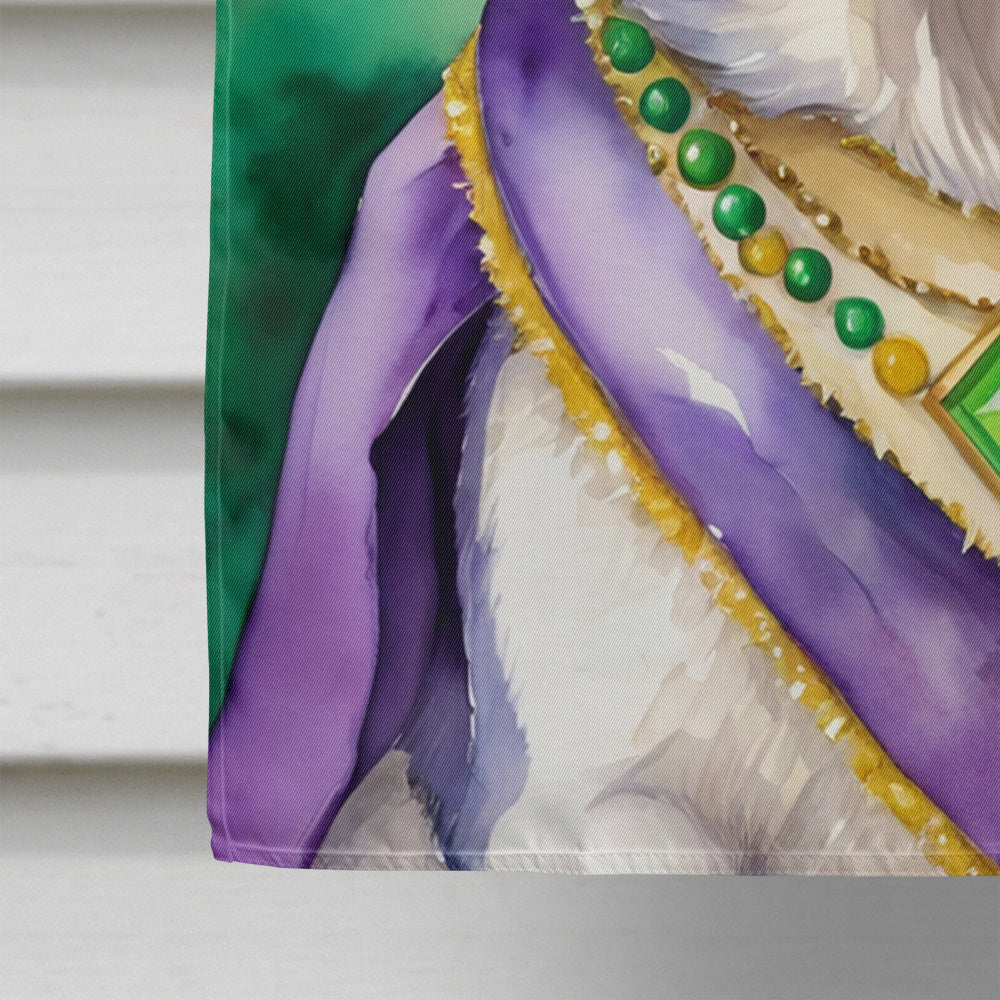 Siberian Husky King of Mardi Gras House Flag