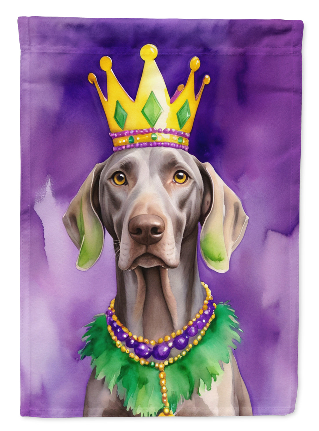 Buy this Weimaraner King of Mardi Gras House Flag