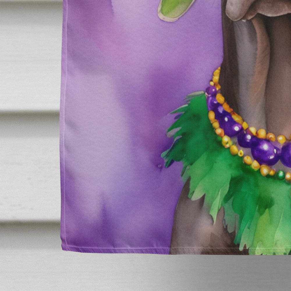 Weimaraner King of Mardi Gras House Flag