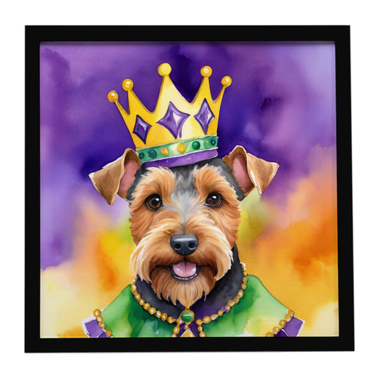 Buy this Welsh Terrier King of Mardi Gras Framed Metal Print