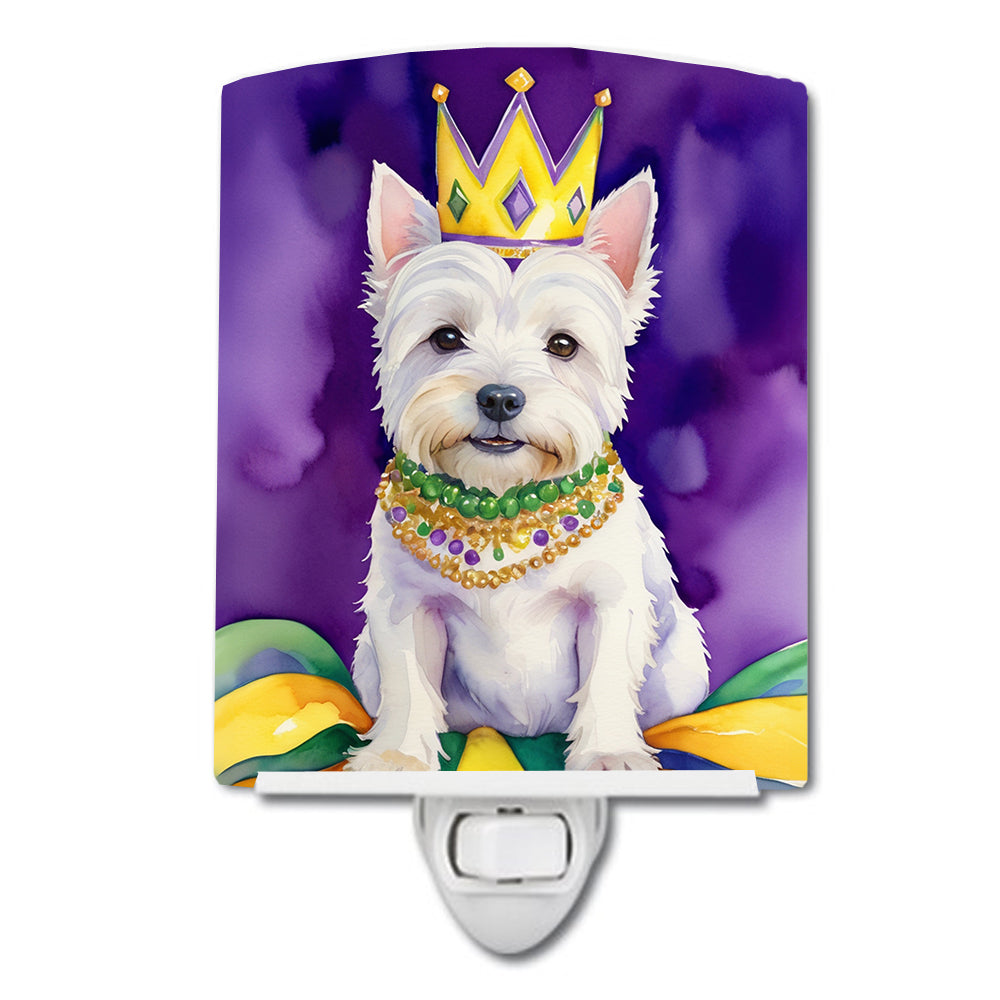 Buy this Westie King of Mardi Gras Ceramic Night Light