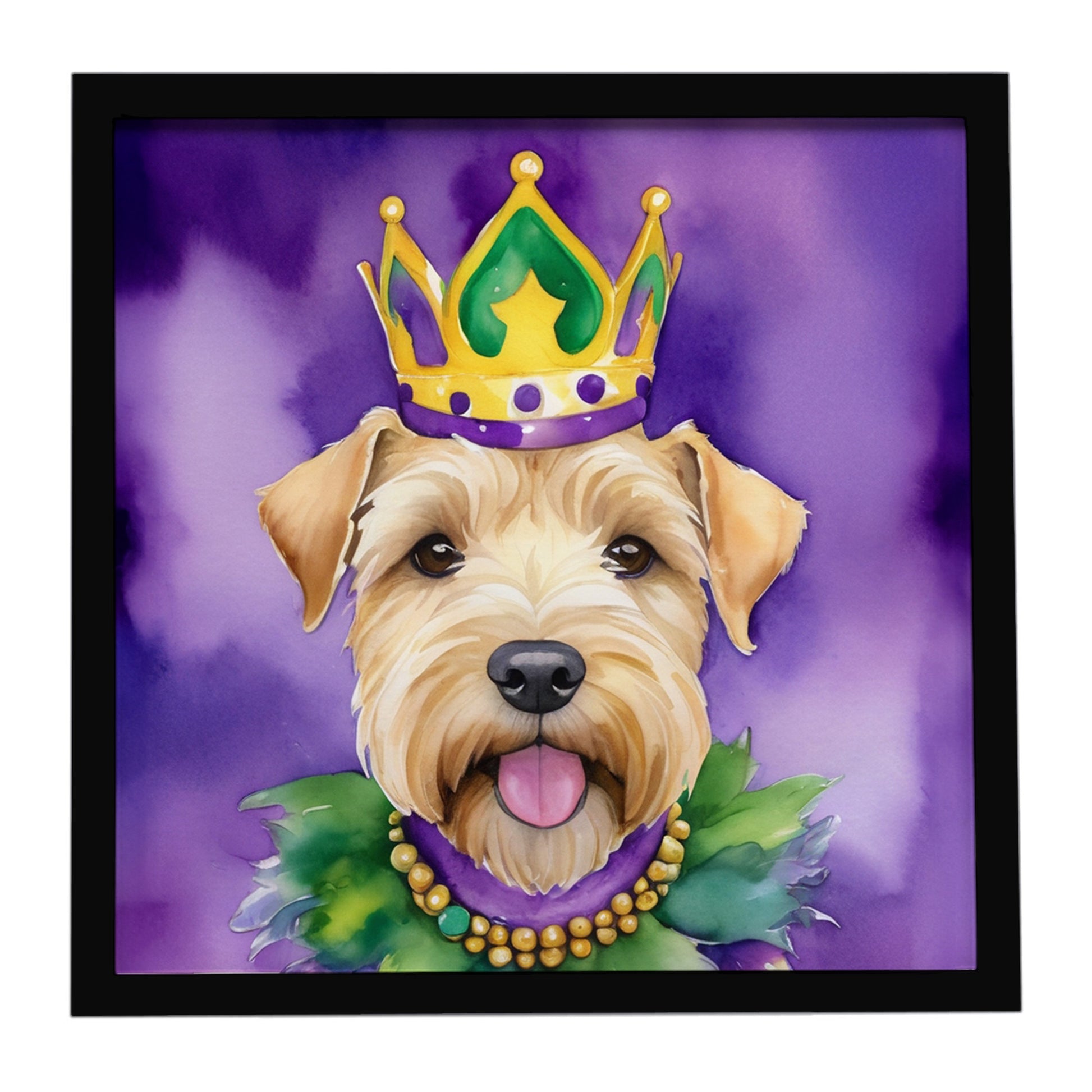 Buy this Wheaten Terrier King of Mardi Gras Framed Metal Print