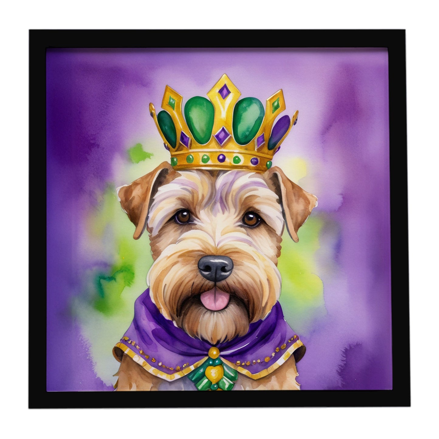 Buy this Wheaten Terrier King of Mardi Gras Framed Metal Print