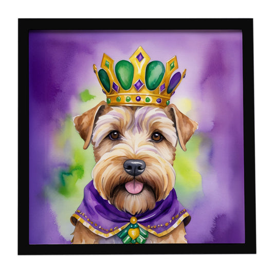 Buy this Wheaten Terrier King of Mardi Gras Framed Metal Print