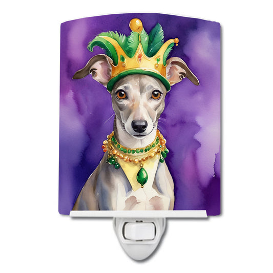 Buy this Whippet King of Mardi Gras Ceramic Night Light