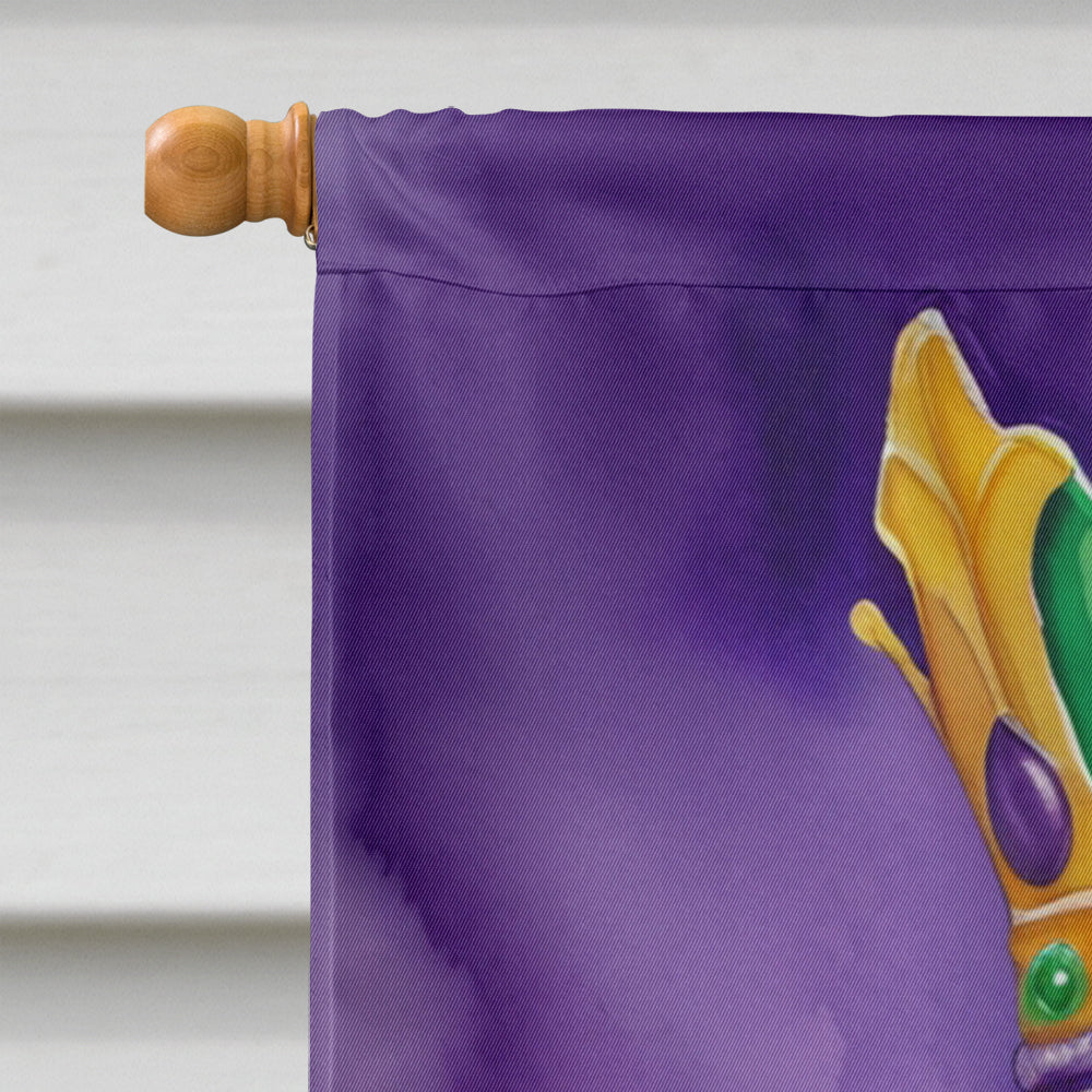 Wirehaired Pointing Griffon King of Mardi Gras House Flag