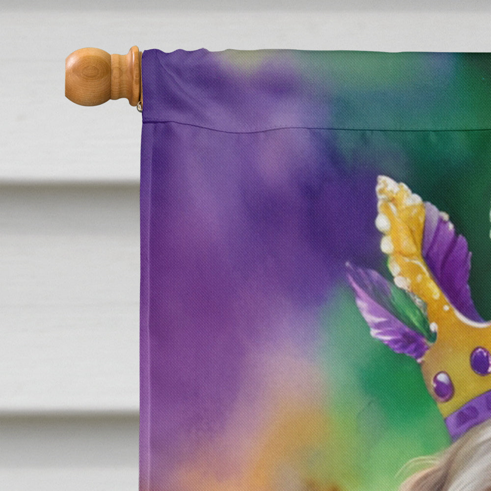 Wirehaired Pointing Griffon King of Mardi Gras House Flag