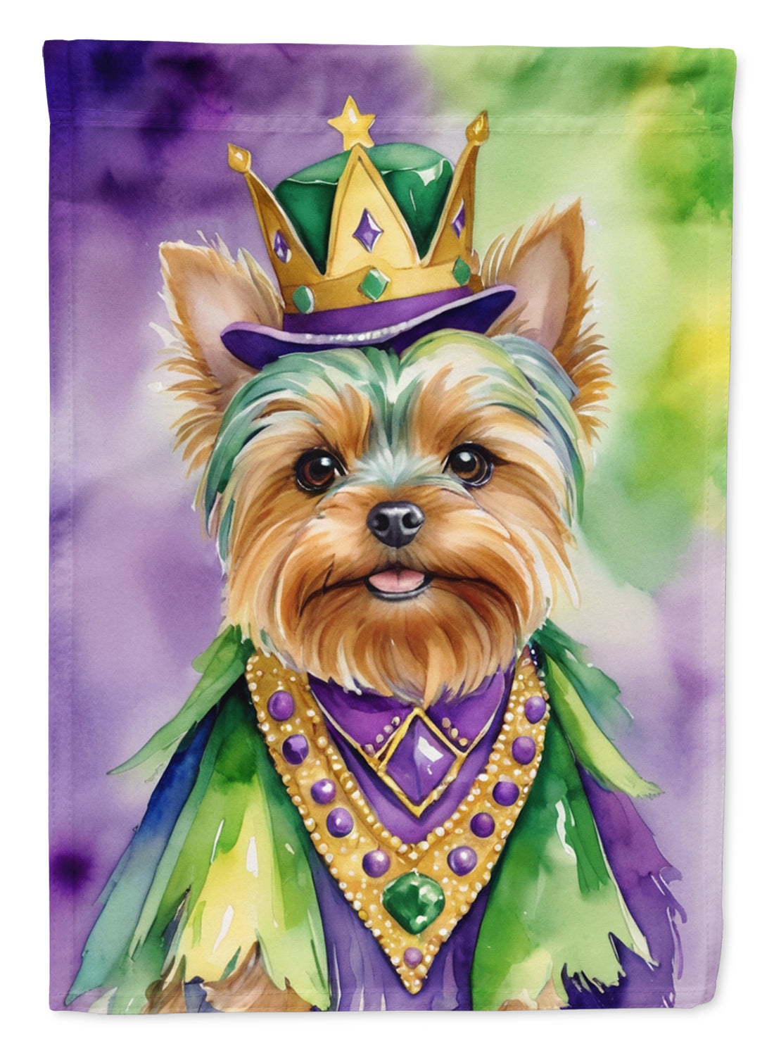 Buy this Yorkshire Terrier King of Mardi Gras House Flag