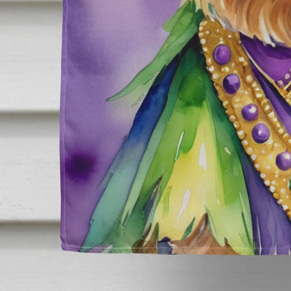 Yorkshire Terrier King of Mardi Gras House Flag