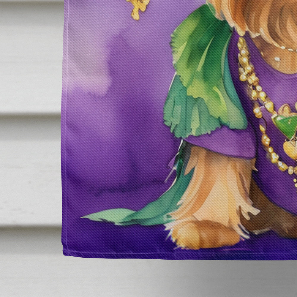 Yorkshire Terrier King of Mardi Gras House Flag