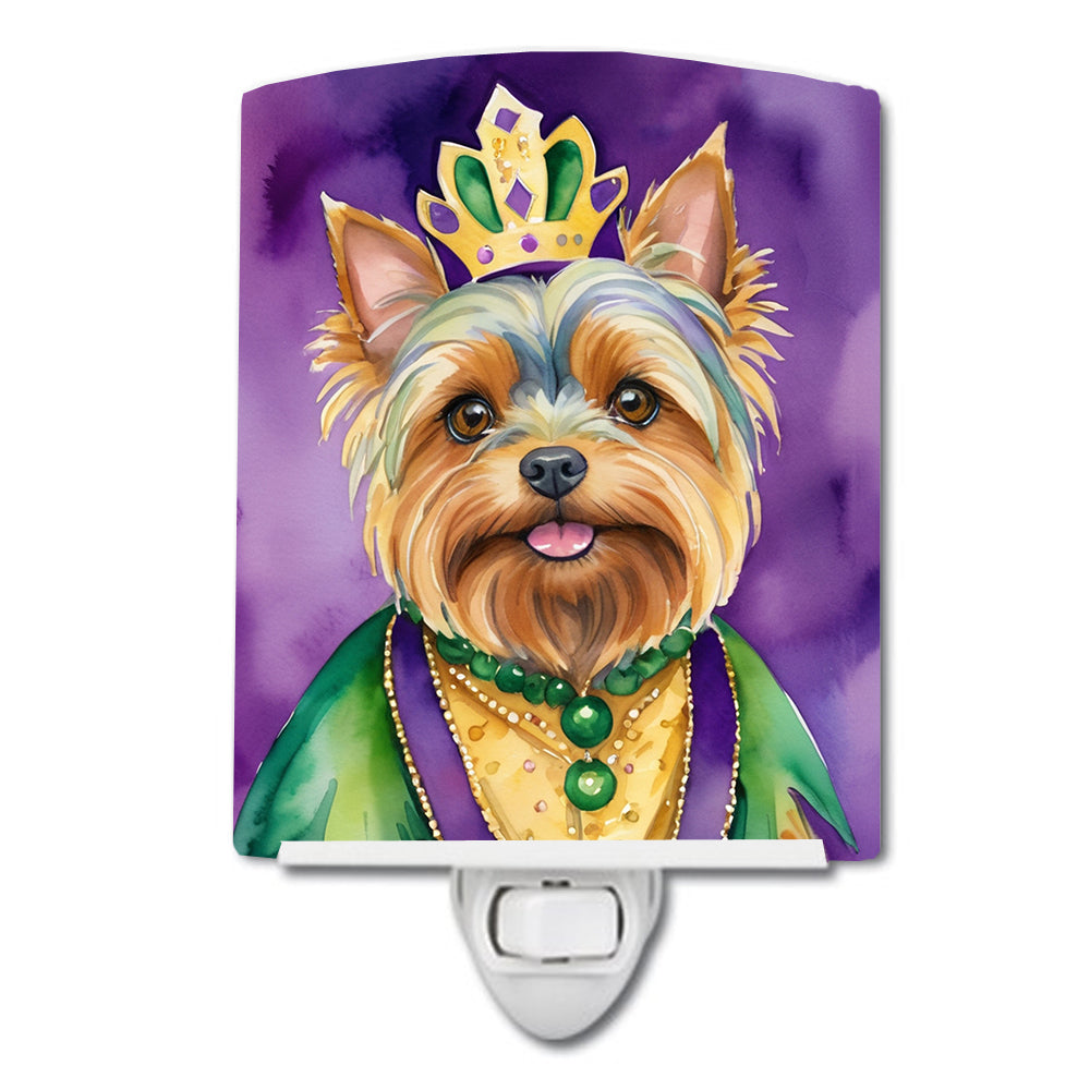 Buy this Yorkshire Terrier King of Mardi Gras Ceramic Night Light