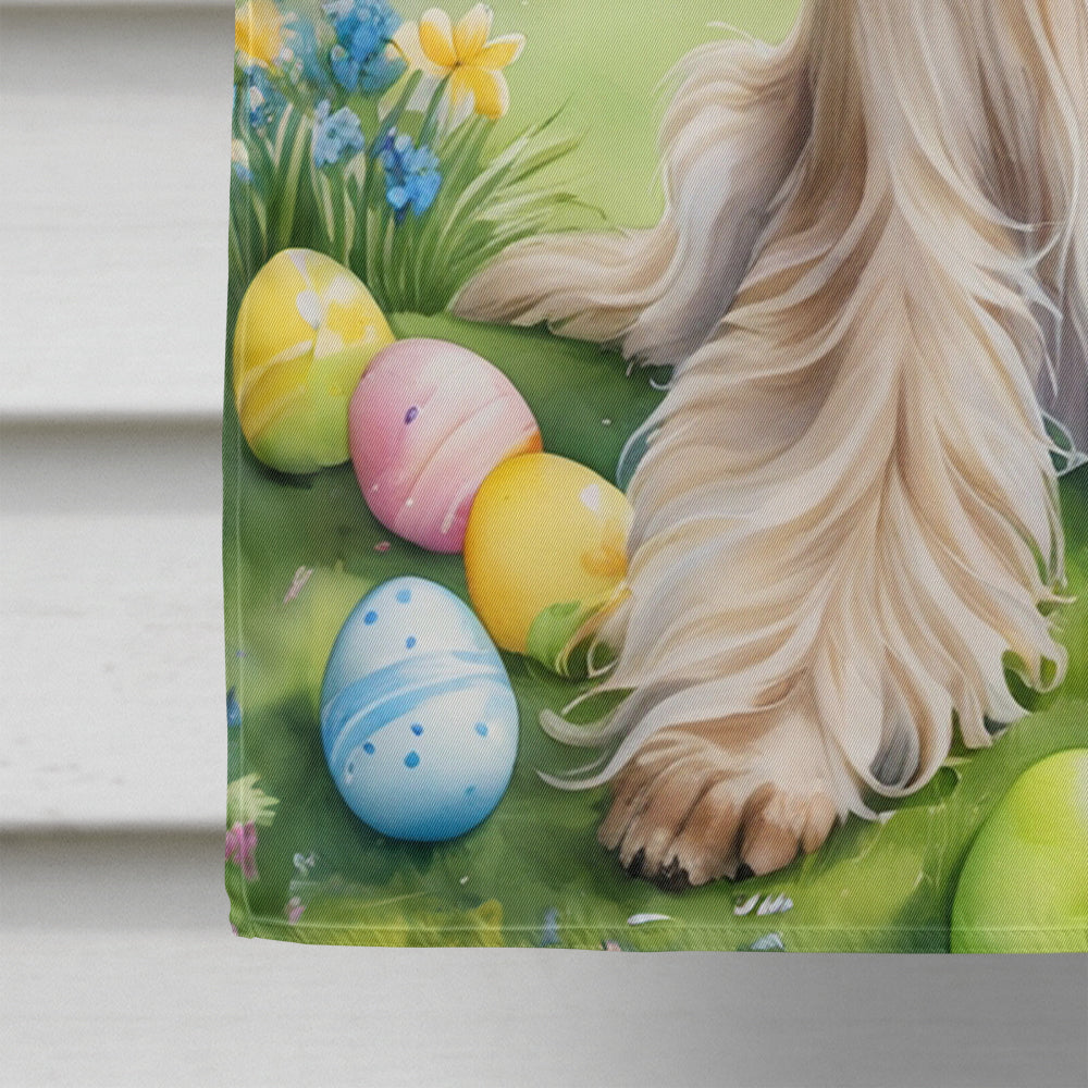 Afghan Hound Easter Egg Hunt House Flag