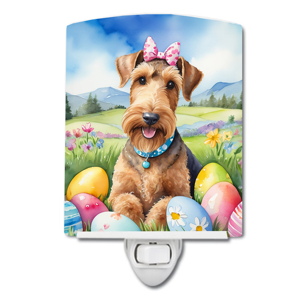 Buy this Airedale Terrier Easter Egg Hunt Ceramic Night Light