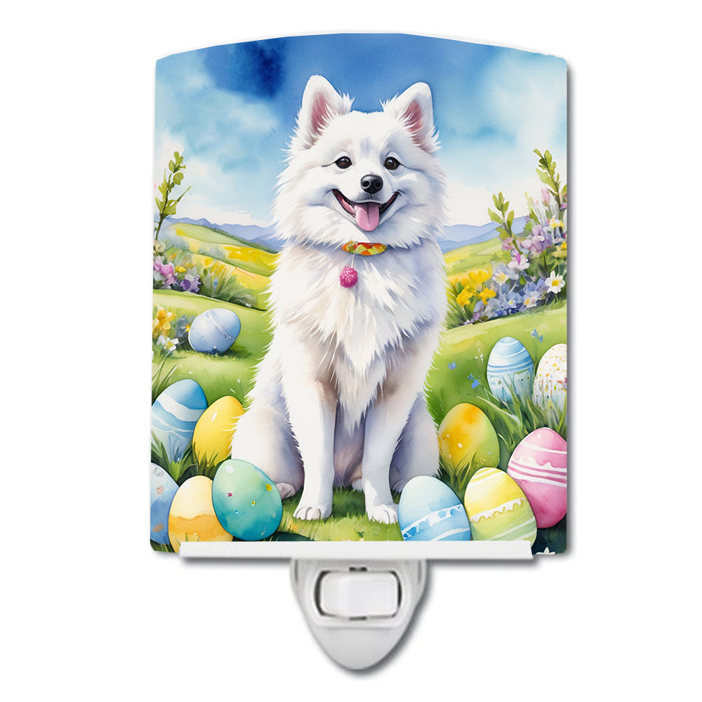 Buy this American Eskimo Easter Egg Hunt Ceramic Night Light