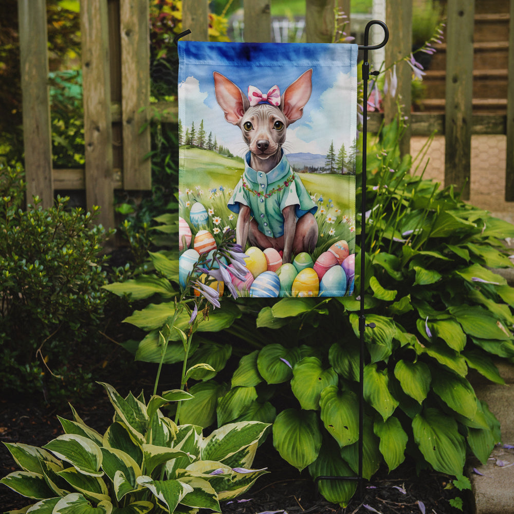 American Hairless Terrier Easter Egg Hunt Garden Flag