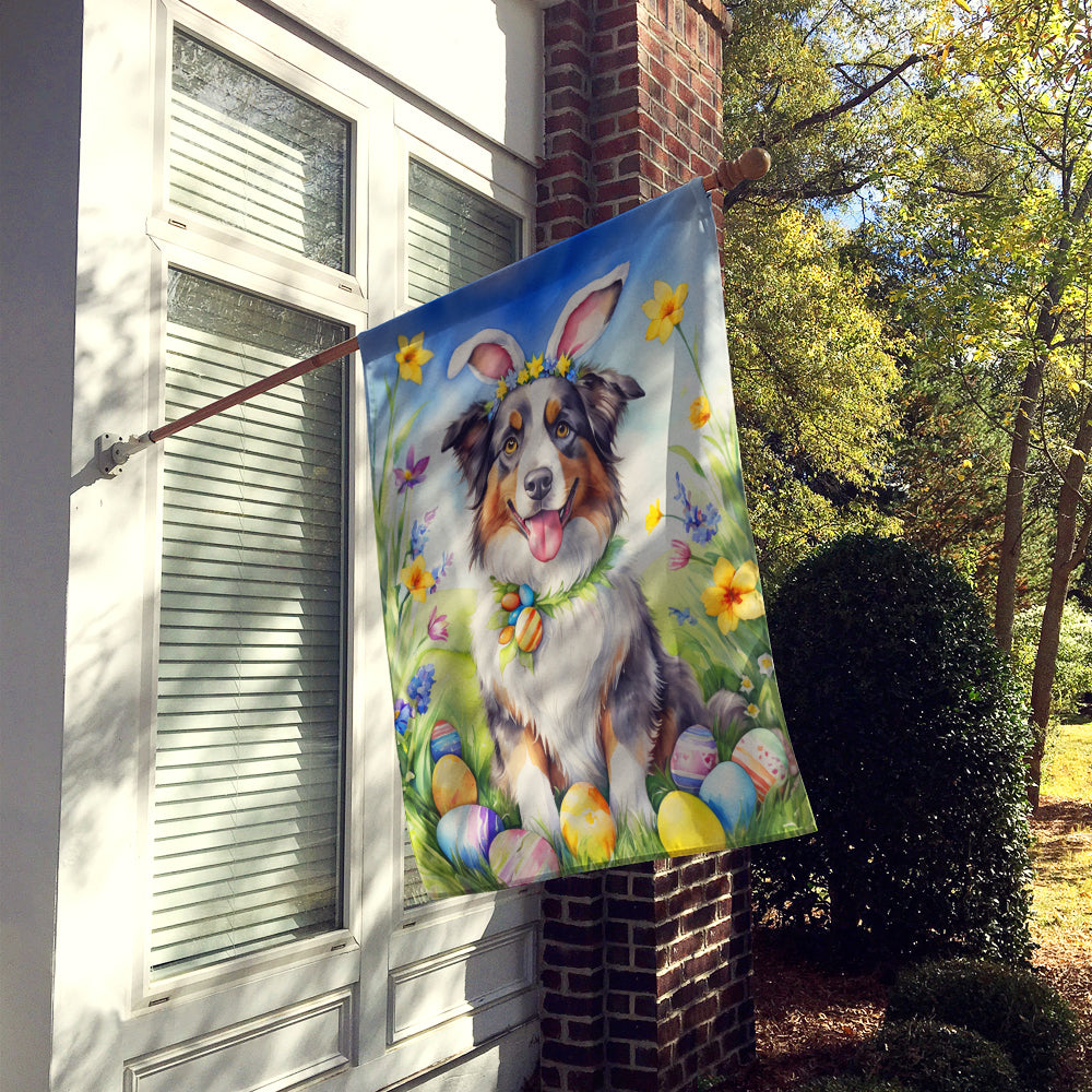 Australian Shepherd Easter Egg Hunt House Flag