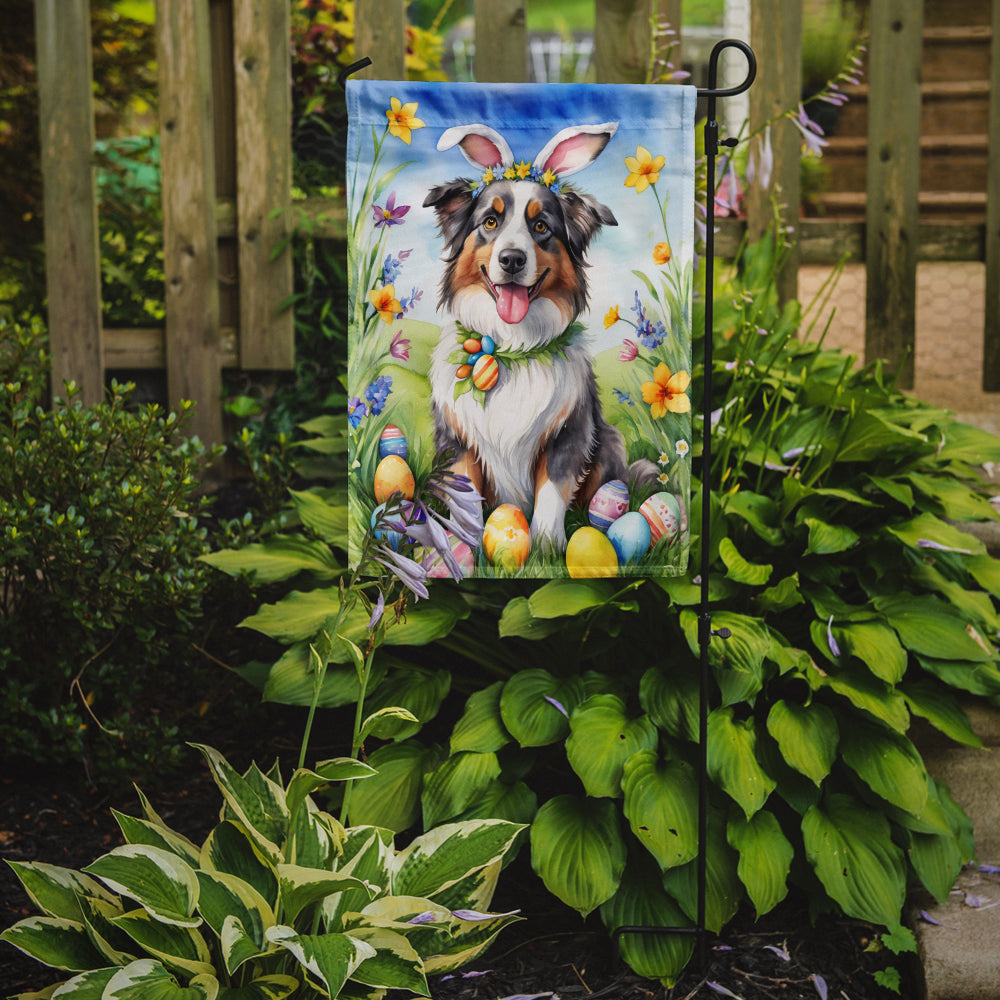 Australian Shepherd Easter Egg Hunt Garden Flag