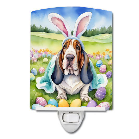 Buy this Basset Hound Easter Egg Hunt Ceramic Night Light