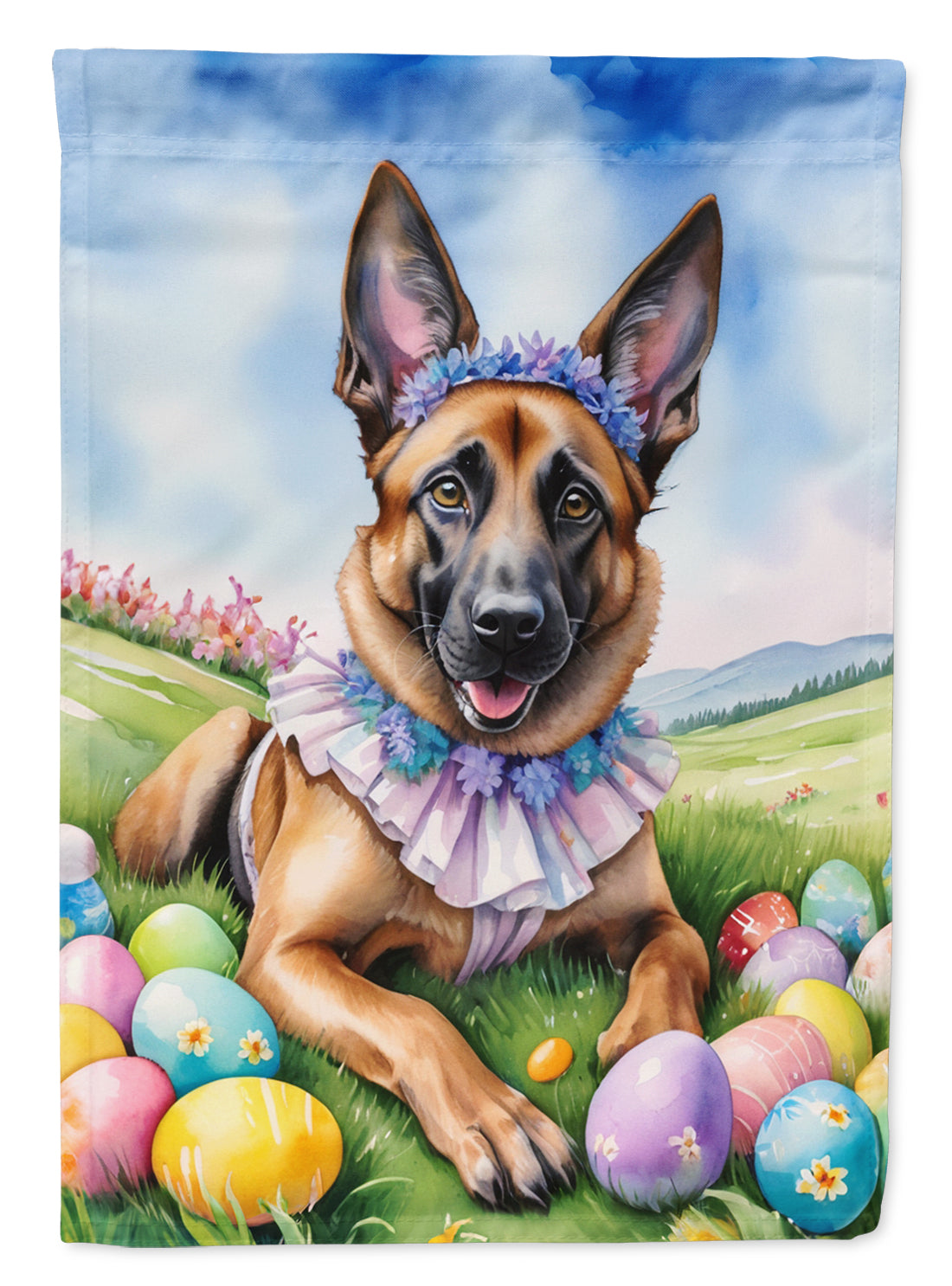 Buy this Belgian Malinois Easter Egg Hunt House Flag