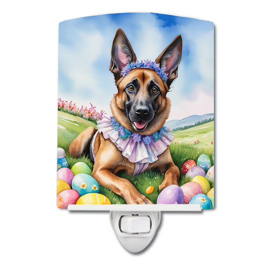 Buy this Belgian Malinois Easter Egg Hunt Ceramic Night Light