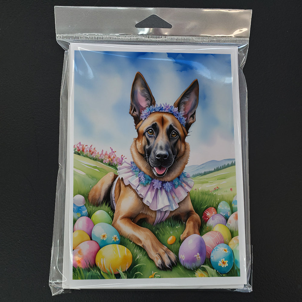 Belgian Malinois Easter Egg Hunt Greeting Cards Pack of 8